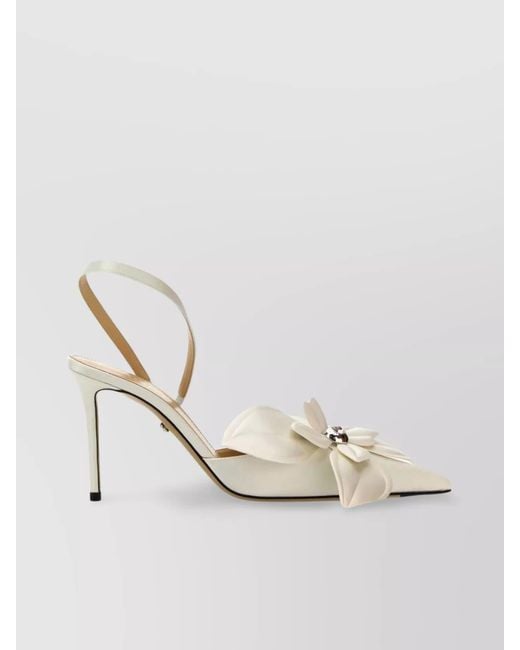 Mach & Mach Natural Silk Orchid Pumps
