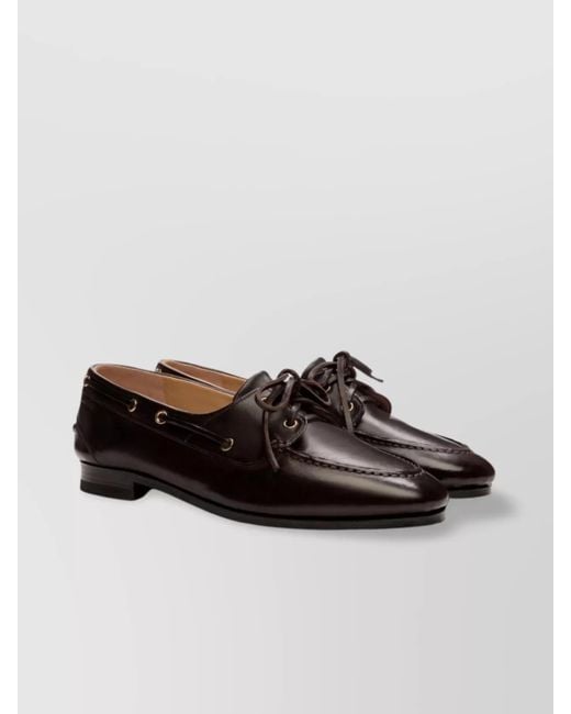 Bally Brown Buffalo Leather Pathy Moccasin Loafers