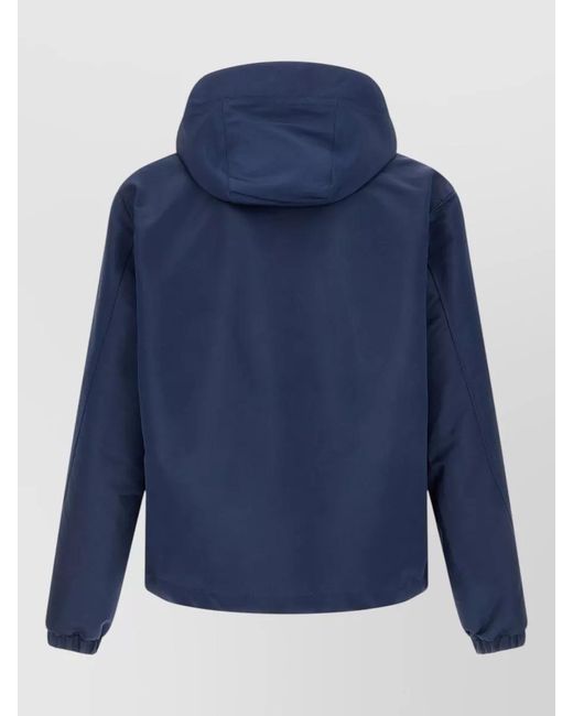 Givenchy Blue Paris Logo Hooded Anorak Jacket for men