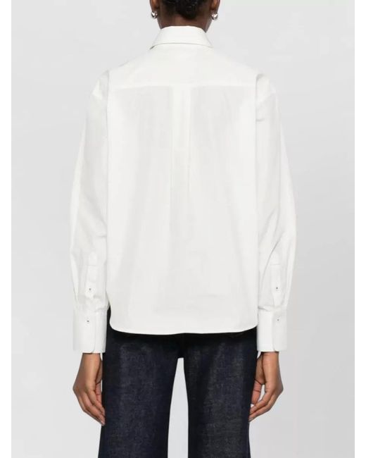 Victoria Beckham White Cropped Shirt