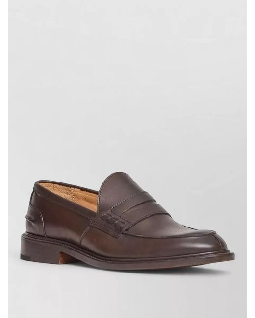 Tricker's Brown James Loafer Round Toe Penny Strap for men