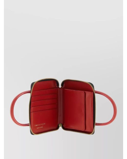 Comme des Garçons Red Sa2100Ha Wallet Dual Handles Design