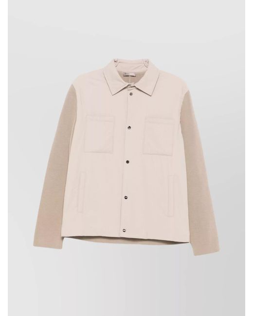 Herno Natural Paneled Shirt Jacket for men