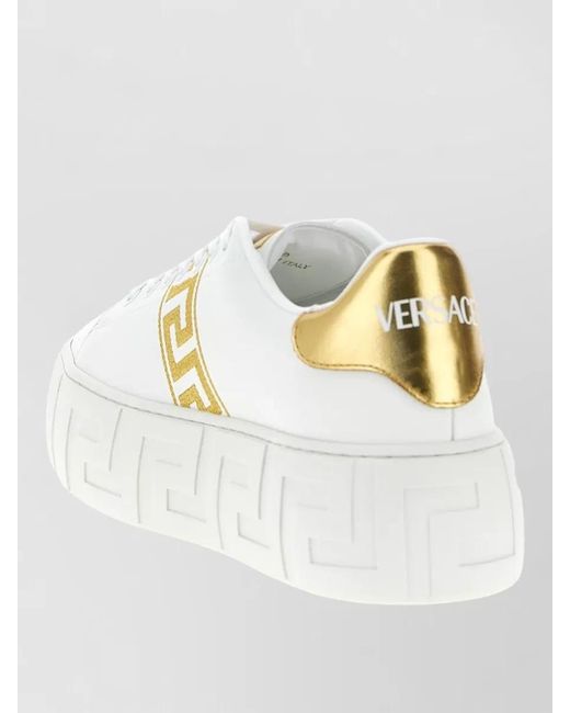 Versace White Nylon Low-Top Sneakers