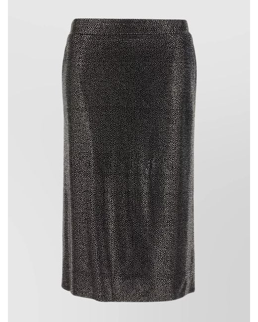 GIUSEPPE DI MORABITO Black Embellished Viscose Pencil Skirt