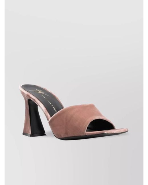 Giuseppe Zanotti Brown Velvet Mule Sandals