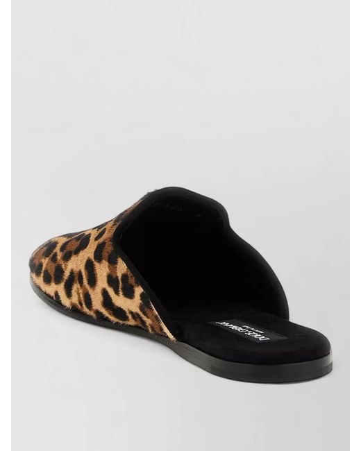 Dolce & Gabbana Brown Young Pope Animal Print Flat Backless Slippers for men