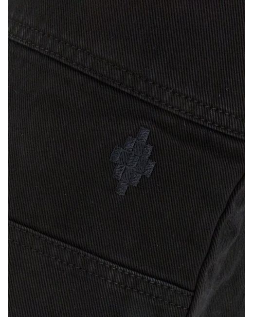 Marcelo Burlon Black Denim Straight-Leg Jeans for men