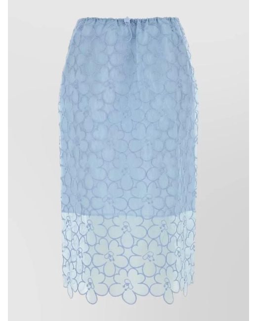 CECILIE BAHNSEN Blue Bria Fitted Skirt