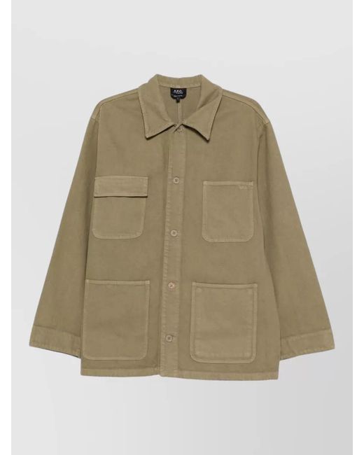 A.P.C. Natural Straight Jacket Chest And Front Pockets for men