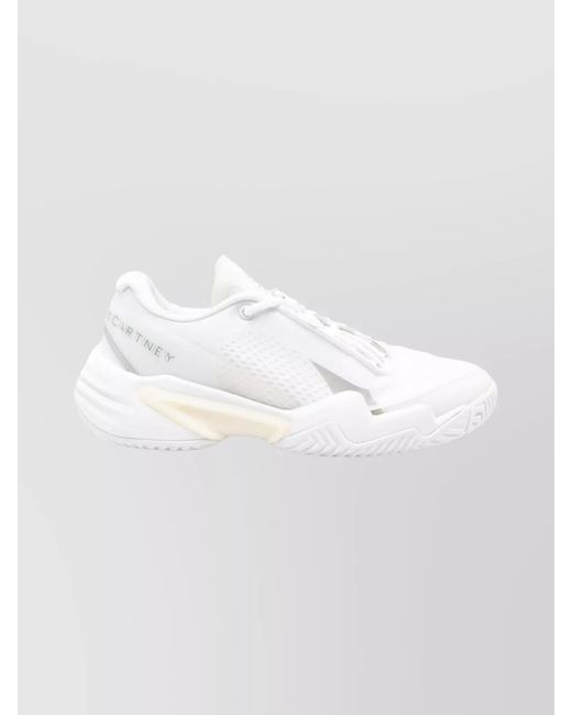 Adidas By Stella McCartney White Perforated Low-Top Sneakers