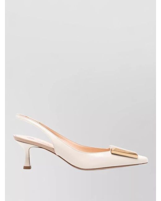 Roberto Festa Pink Pumps High Heel Metallic Accent Kitten