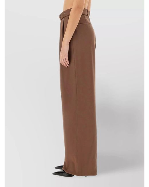 Dries Van Noten White Wool Wide-Leg Trousers