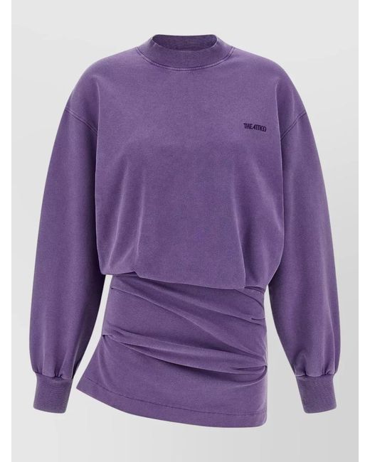 The Attico Purple Faded Sweatshirt Dress