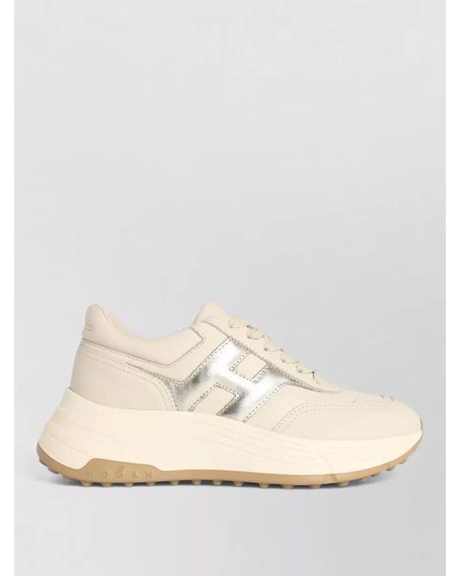Hogan Natural Leather Low-Top Sneakers