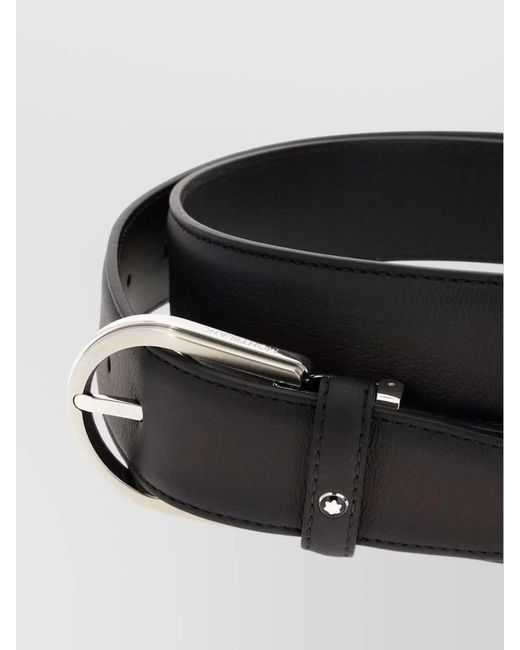 Montblanc Metallic Leather Reversible Belt for men