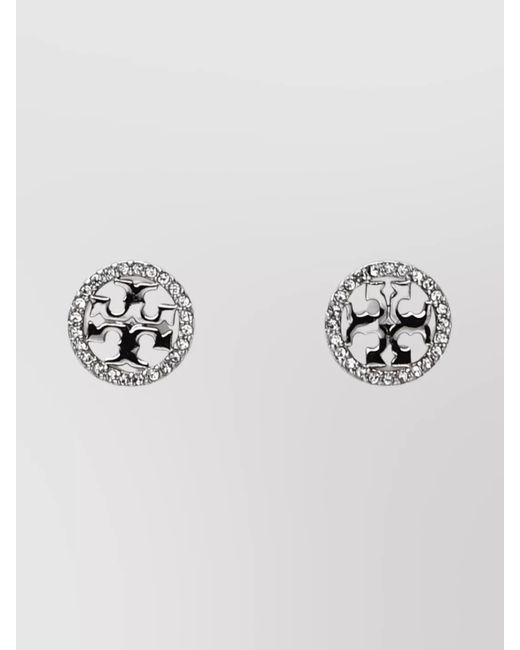 Tory Burch Metallic Crystal-Embellished Stud Earrings