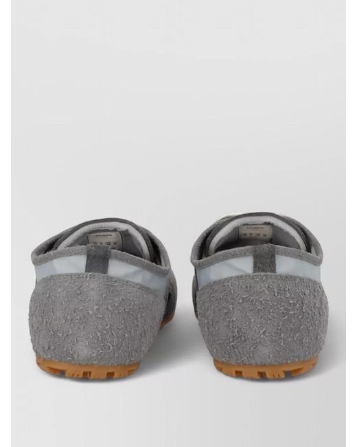 Balmain Metallic Low Top Sneakers Round Toe Suede Panels for men
