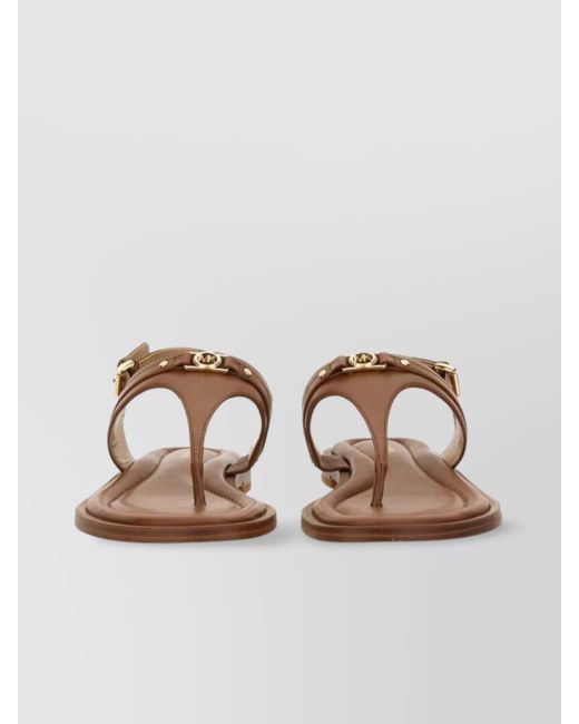 Michael Kors Brown "Mandy" Flat Sole Sandals
