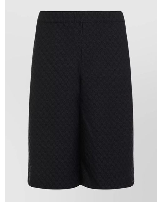 McQueen Blue Skull Jacquard Bermuda Shorts for men