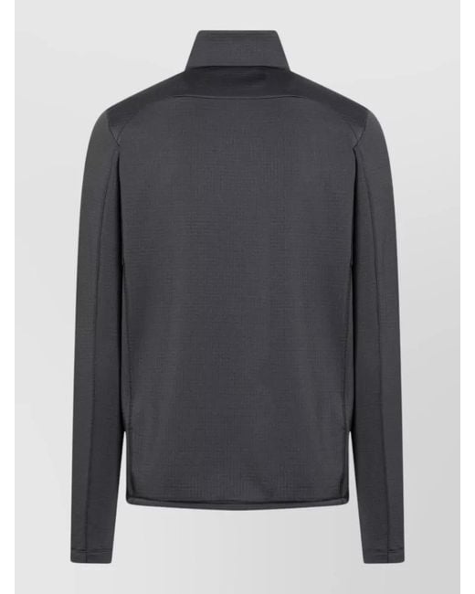 Prada Gray High Collar Jacket Long Sleeves Pockets for men