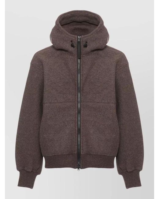 Canada Goose Brown Wool Hooded Puffer Jacket for men
