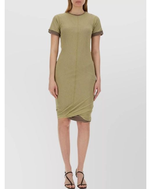 Sportmax Green Cotton Knee-Length Dress