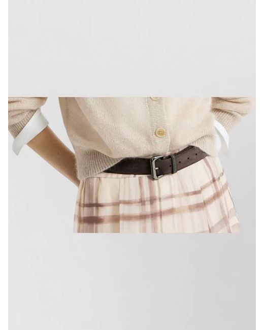 Brunello Cucinelli Natural Shimmer Knit Cardigan