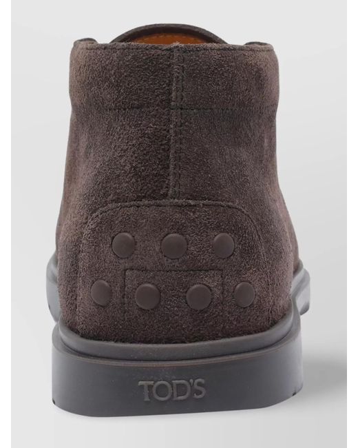Tod's Brown Suede Lace-Up Desert Boots for men