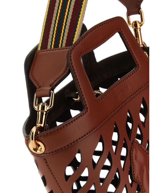 Etro Brown Arnica Leather Bucket Bag