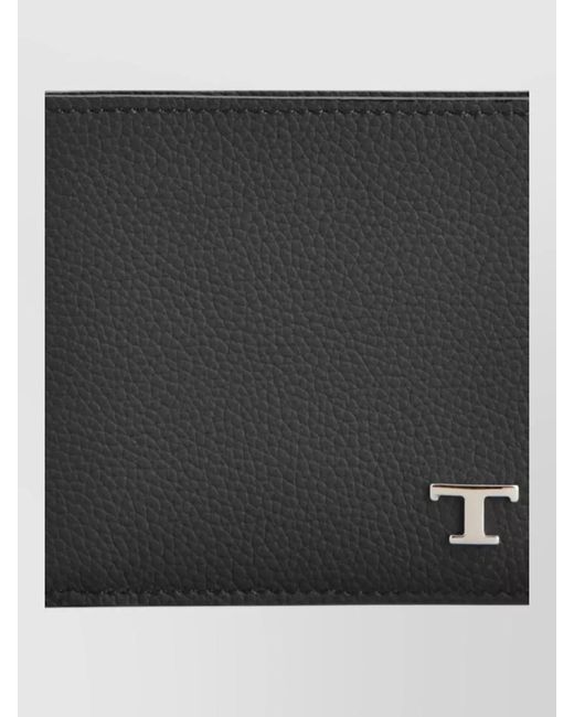 Tod's Black Leather Bifold Wallet for men