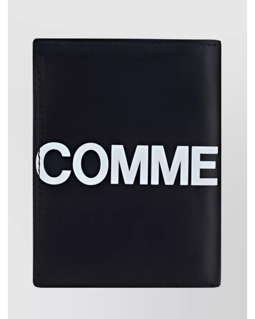 Comme des Garçons Black Leather Bi-Fold Wallet for men