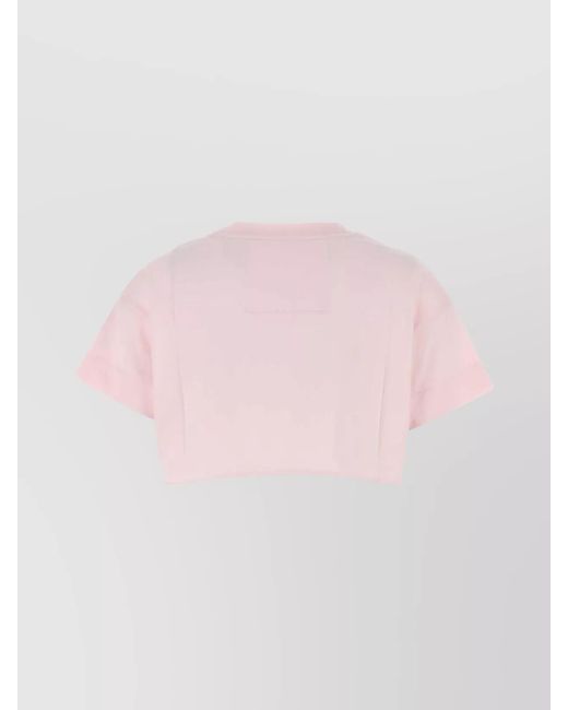 Givenchy Pink Cropped Cotton T-Shirt