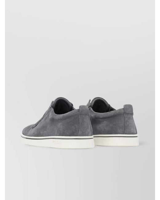 Ferragamo Gray Suede Leather Loafers for men