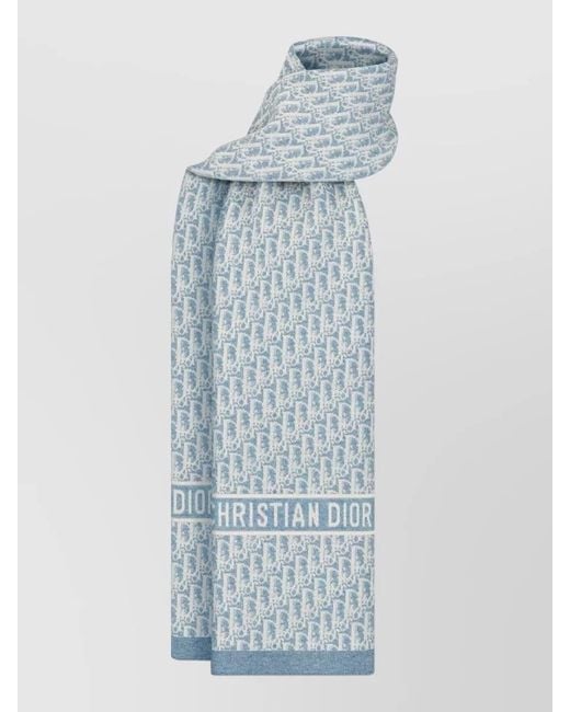 Dior Blue Cashmere Scarf