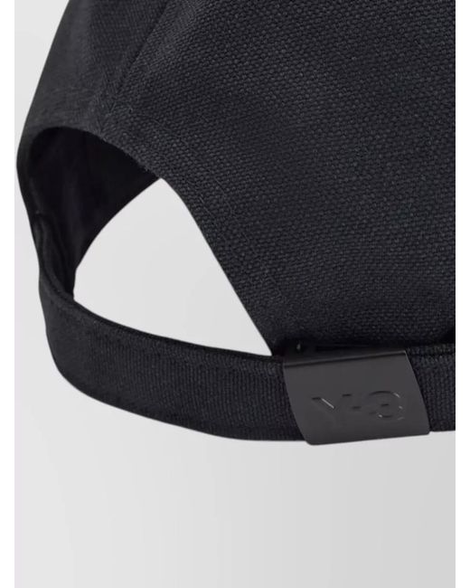 Y-3 Blue Logo Baseball Cap Six Panel Curved Peak for men