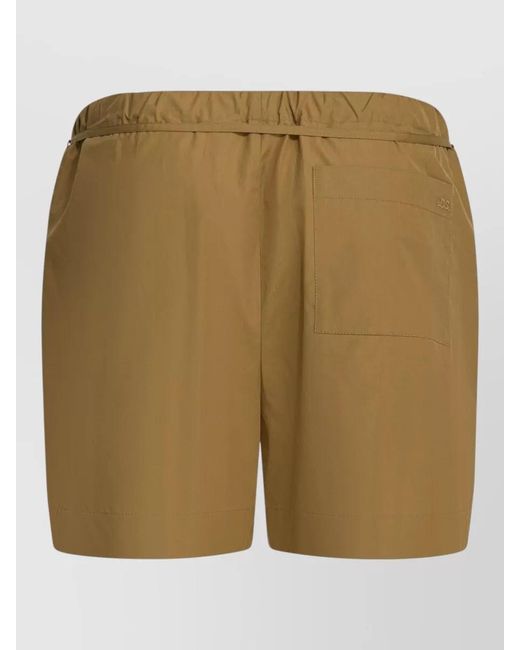 Loulou de Saison Green Shorts Elastic Waistband And Back Pocket