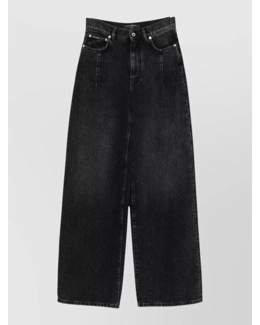Dolce & Gabbana Black Wide-Leg Denim Jeans