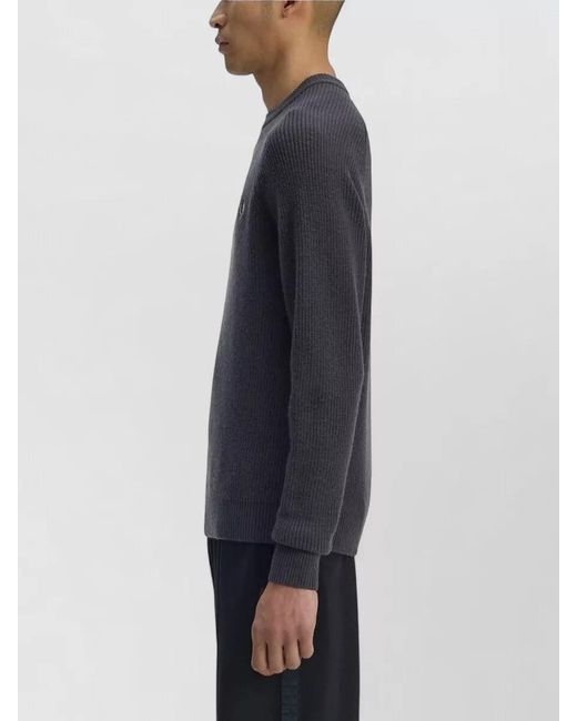 Fred Perry Blue Wool Regular-Fit Jumper for men