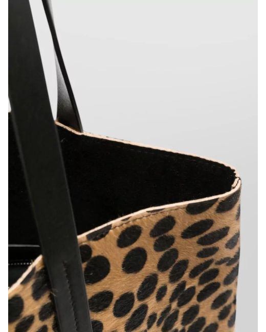Forte_forte Natural Leather Leopard-Print Tote Bag