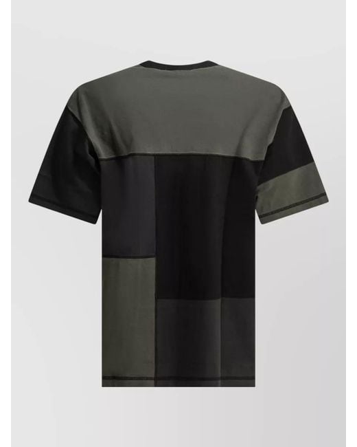 Comme des Garçons Black Patchwork Crew Neck T Shirt Chest Pocket for men