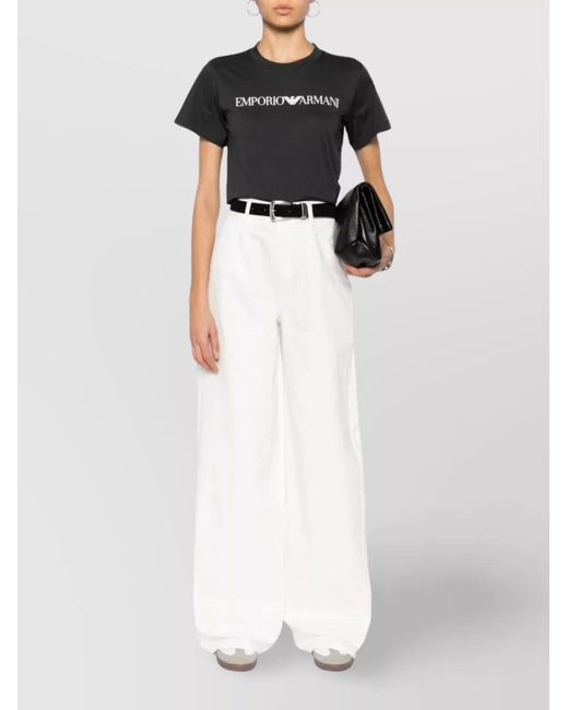Emporio Armani Black Logo Cotton Jersey Crew Neck Short-Sleeve T-Shirt