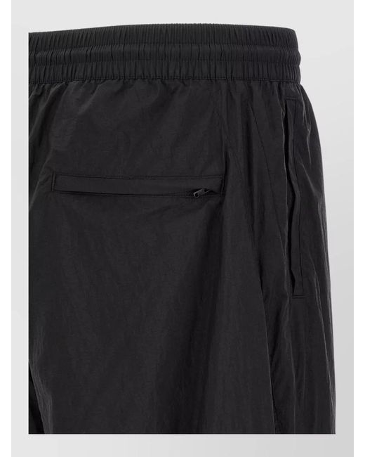 Y-3 Black Nylon Track Pants for men