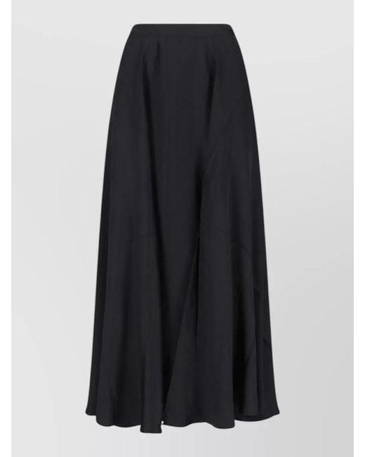 Anine Bing Blue High Waist Midi Skirt Flowy Silhouette
