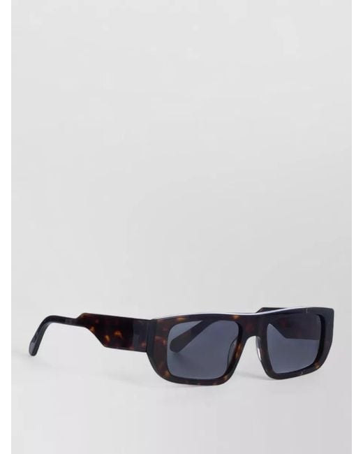 Facehide Gray Rectangular Sunglasses Dark Lenses Tortoiseshell Frame