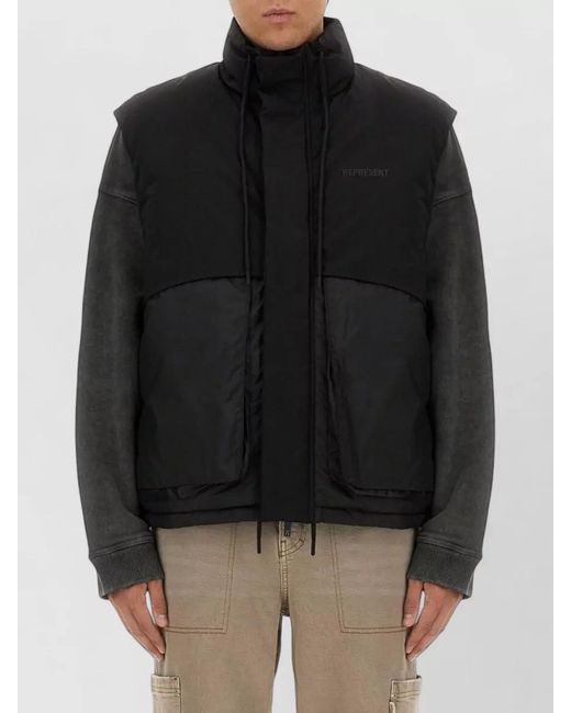 Represent Black Padded Vest for men