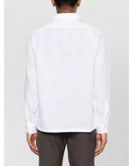 Lardini White Shirt Long Sleeves Chest Pocket for men