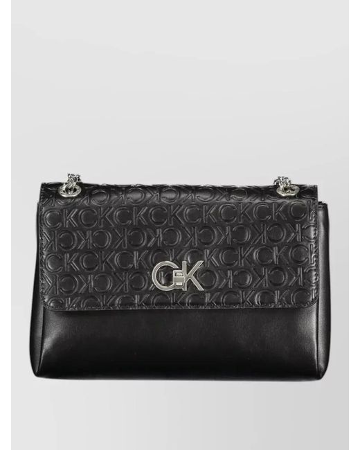 Calvin Klein Black Leather Clutch Bag