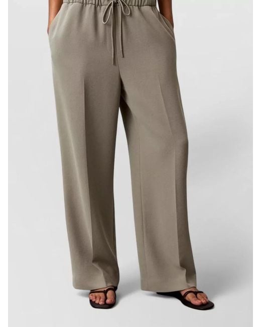 Calvin Klein Natural Twill Trousers Casual Style Side Pockets Back