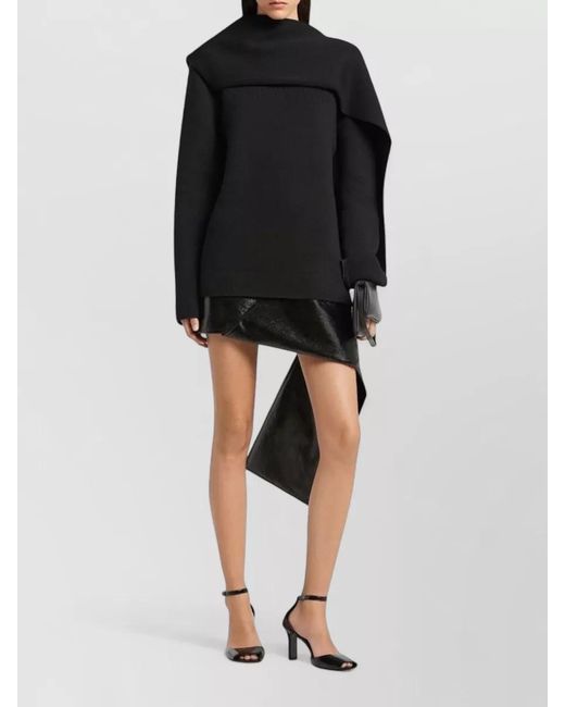 Courreges Black Patent Leather Peep Toe Ankle Strap Pumps